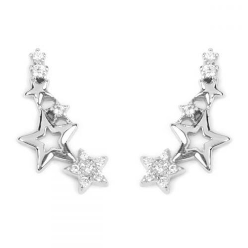 Seeing Stars Crawler Earrings (Silver)
